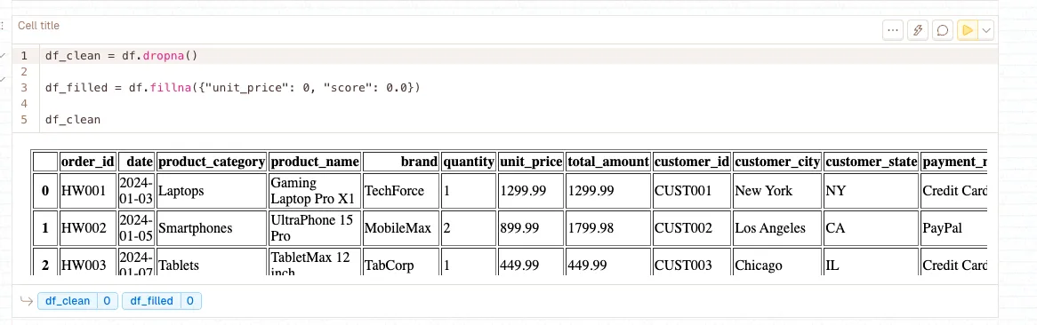 Handling missing data