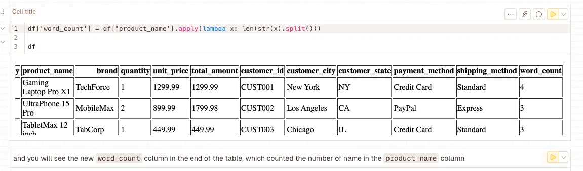 Apply lambda function