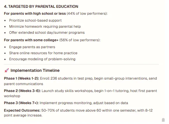 Recommendation strategy one