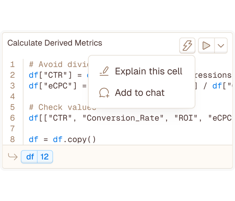 Work explanation interface