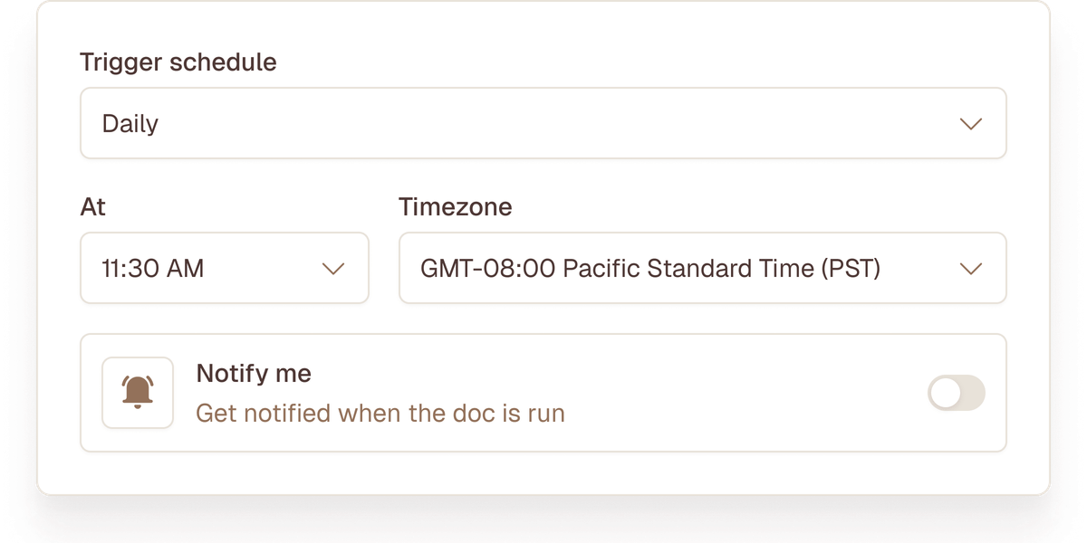Scheduler screenshot