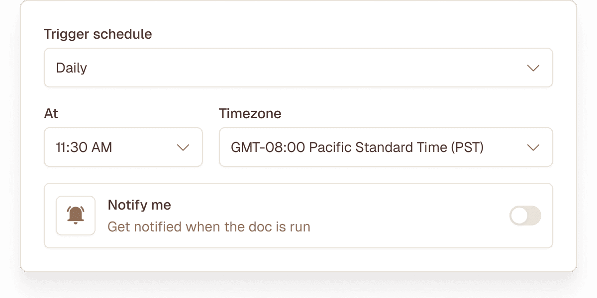 Scheduler screenshot